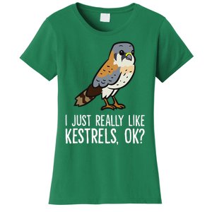 I Just Really Like Kestrels Ok Cute Kestrel Bird Women's T-Shirt