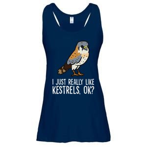 I Just Really Like Kestrels Ok Cute Kestrel Bird Ladies Essential Flowy Tank