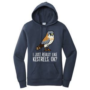 I Just Really Like Kestrels Ok Cute Kestrel Bird Women's Pullover Hoodie