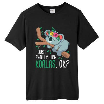 I Just Really Like Koalas Ok? Funny Koala Bear Gag Outfit Tall Fusion ChromaSoft Performance T-Shirt