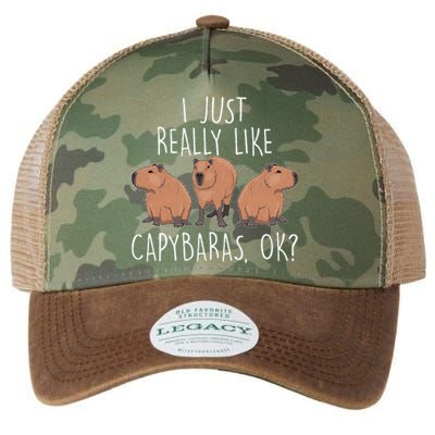 I Just Really Like Capybaras Ok – Rodent Pet Owner Carpincho Legacy Tie Dye Trucker Hat