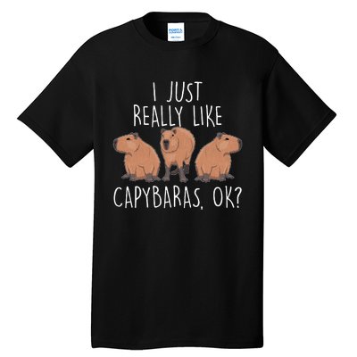 I Just Really Like Capybaras Ok – Rodent Pet Owner Carpincho Tall T-Shirt