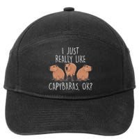 I Just Really Like Capybaras Ok – Rodent Pet Owner Carpincho 7-Panel Snapback Hat