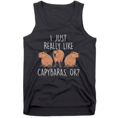 I Just Really Like Capybaras Ok – Rodent Pet Owner Carpincho Tank Top