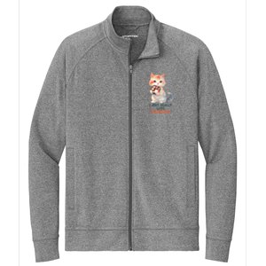 I Just Really Love Sushi Cute Japanese Cat Stretch Full-Zip Cadet Jacket