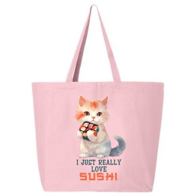 I Just Really Love Sushi Cute Japanese Cat 25L Jumbo Tote