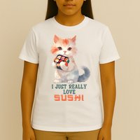 I Just Really Love Sushi Cute Japanese Cat T-Shirt
