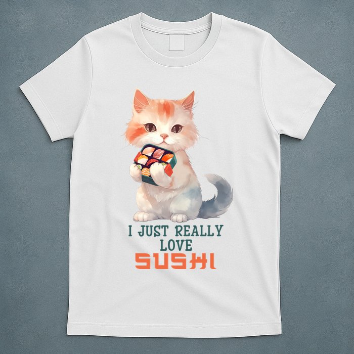 I Just Really Love Sushi Cute Japanese Cat T-Shirt
