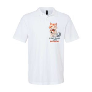 I Just Really Love Sushi Cute Japanese Cat Softstyle Adult Sport Polo