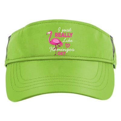 I Just Really Love Flamingo Ok Funny Adult Drive Performance Visor