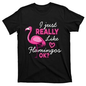 I Just Really Love Flamingo Ok Funny T-Shirt