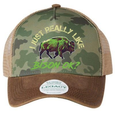 I Just Really Like Bison OK? Legacy Tie Dye Trucker Hat