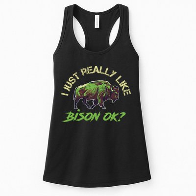 I Just Really Like Bison OK? Womens Tank Top