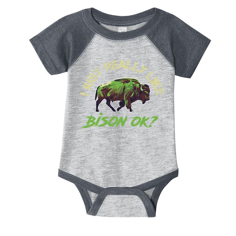 I Just Really Like Bison OK? Infant Baby Jersey Bodysuit