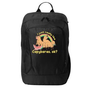 I Just Really Like Capybaras Ok Capybara Lover Funny City Backpack