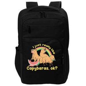 I Just Really Like Capybaras Ok Capybara Lover Funny Impact Tech Backpack