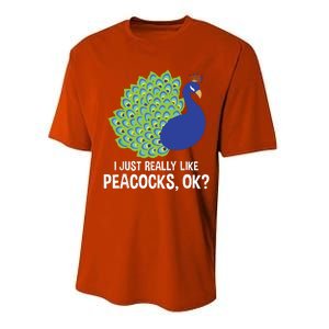 I Just Really Like Peacocks Ok Cute Peacock Costume Performance Sprint T-Shirt