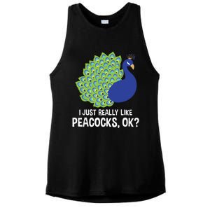 I Just Really Like Peacocks Ok Cute Peacock Costume Ladies PosiCharge Tri-Blend Wicking Tank