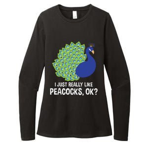 I Just Really Like Peacocks Ok Cute Peacock Costume Womens CVC Long Sleeve Shirt