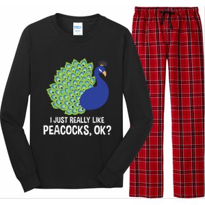 I Just Really Like Peacocks Ok Cute Peacock Costume Long Sleeve Pajama Set