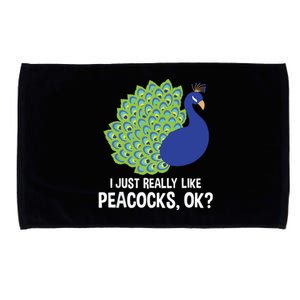 I Just Really Like Peacocks Ok Cute Peacock Costume Microfiber Hand Towel