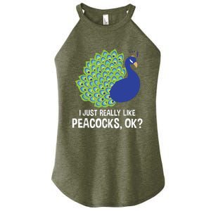 I Just Really Like Peacocks Ok Cute Peacock Costume Women's Perfect Tri Rocker Tank