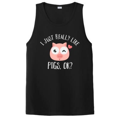 I Just Really Like Pigs Ok Cool Gift PosiCharge Competitor Tank