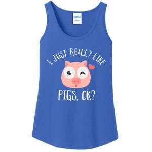 I Just Really Like Pigs Ok Cool Gift Ladies Essential Tank