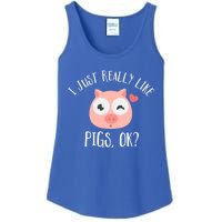 I Just Really Like Pigs Ok Cool Gift Ladies Essential Tank