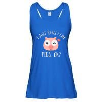 I Just Really Like Pigs Ok Cool Gift Ladies Essential Flowy Tank