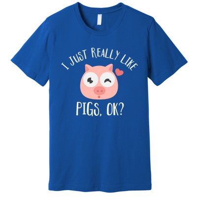 I Just Really Like Pigs Ok Cool Gift Premium T-Shirt