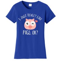 I Just Really Like Pigs Ok Cool Gift Women's T-Shirt