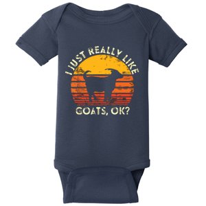 I Just Really Like Goats Farmer Farm Animal Goat Lover Gift Baby Bodysuit