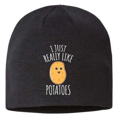 I Just Really Like Potatoes Funy Gift Cute Potato Sustainable Beanie