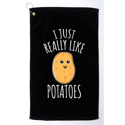 I Just Really Like Potatoes Funy Gift Cute Potato Golf Towel