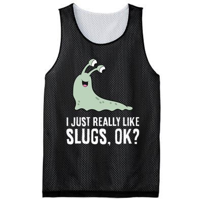 I Just Really Like Slugs Ok Funny Slug Mesh Reversible Basketball Jersey Tank