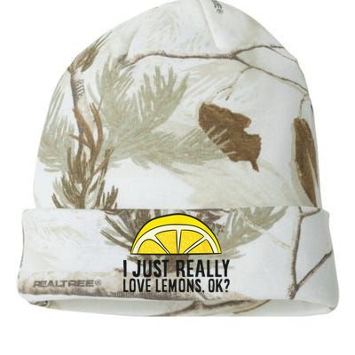 I Just Really Love Lemons Ok Cute Lemon Kati Licensed 12" Camo Beanie