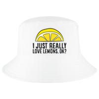 I Just Really Love Lemons Ok Cute Lemon Cool Comfort Performance Bucket Hat