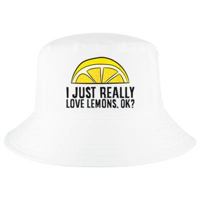 I Just Really Love Lemons Ok Cute Lemon Cool Comfort Performance Bucket Hat