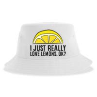 I Just Really Love Lemons Ok Cute Lemon Sustainable Bucket Hat