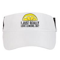 I Just Really Love Lemons Ok Cute Lemon Adult Drive Performance Visor