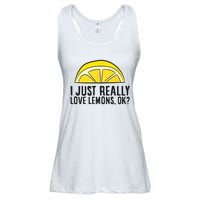 I Just Really Love Lemons Ok Cute Lemon Ladies Essential Flowy Tank