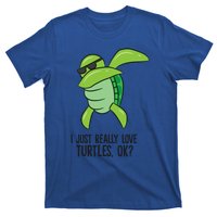 I Just Really Love Turtles Ok? Dabbing Turtle Gift T-Shirt