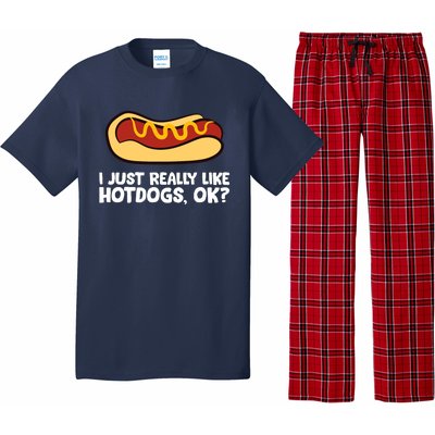 I Just Really Like Hot Dogs, Ok? Funny Hot Dog Lover Pajama Set