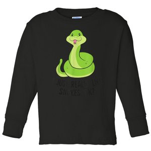 I Just Really Like Snakes Ok Cute Snake Reptile Lover Toddler Long Sleeve Shirt