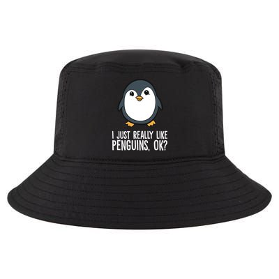 I Just Really Like Penguins Meaningful Gift Cool Comfort Performance Bucket Hat