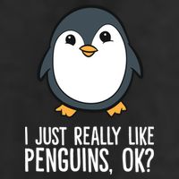 I Just Really Like Penguins Meaningful Gift 7 Panel Mesh Trucker Snapback Hat
