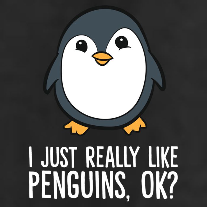 I Just Really Like Penguins Meaningful Gift 7 Panel Mesh Trucker Snapback Hat