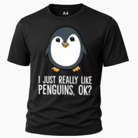 I Just Really Like Penguins Meaningful Gift Cooling Performance Crew T-Shirt