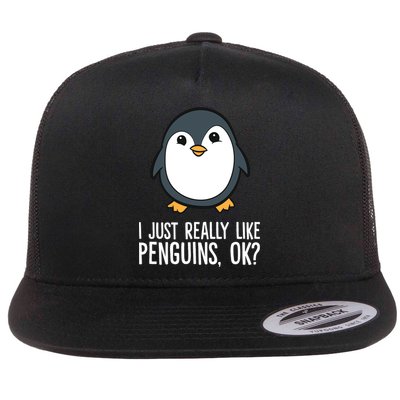 I Just Really Like Penguins Meaningful Gift Flatbill Hat